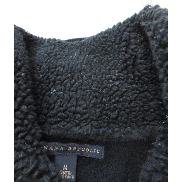 VINTAGE Banana Republic Sweater Medium Wool Cardigan Jacket Y2K Retro - Picture 10 of 11